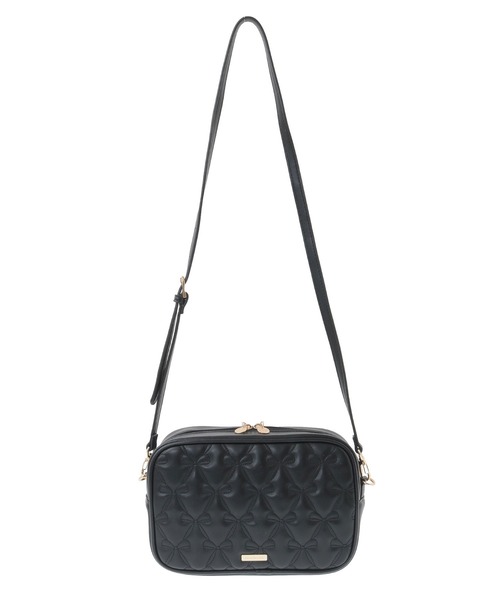 Maison de FLEUR(メゾンドフルール)の「リボンキルティングスクエアポシェット(ショルダーバッグ・レディース・ブラック/ライトピンク・FREE)」の5枚目の写真