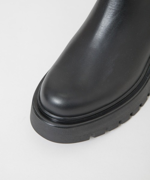 CORSO ROMA，9（コルソローマ）の「CORSO ROMA9/サイドゴアリブニットブーツ（ブーツ・レディース・ブラック・36/37/38）」の6枚目の写真