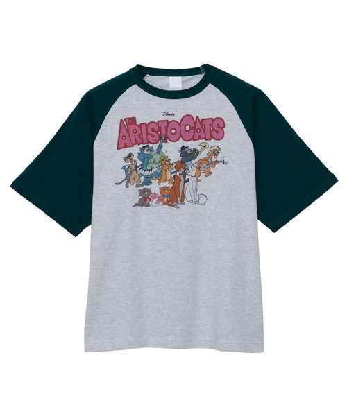 NOSTALGICA(ノスタルジカ)の「【 Disney NOSTALGICA 】 ノスタルジカ ラグランTシャツA 25S7(Tシャツ/カットソー・レディース・ホワイト×グリーン/ホワイト×パープル/ホワイト系その他・LARGE)」の1枚目の写真
