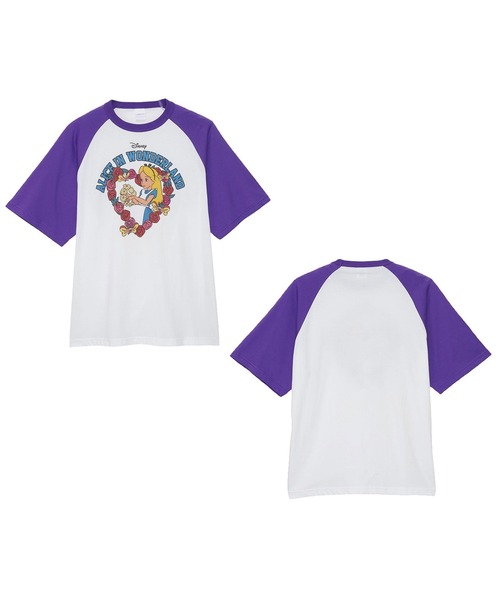 NOSTALGICA(ノスタルジカ)の「【 Disney NOSTALGICA 】 ノスタルジカ ラグランTシャツA 25S7(Tシャツ/カットソー・レディース・ホワイト×グリーン/ホワイト×パープル/ホワイト系その他・LARGE)」の6枚目の写真
