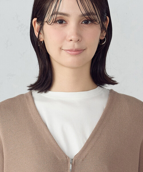 COMME CA ISM（コムサイズム）の「バイカラー ポンチョカーディガン（カーディガン/ボレロ・レディース・ブラック/ブラウン/アイボリー・FREE）」の17枚目の写真