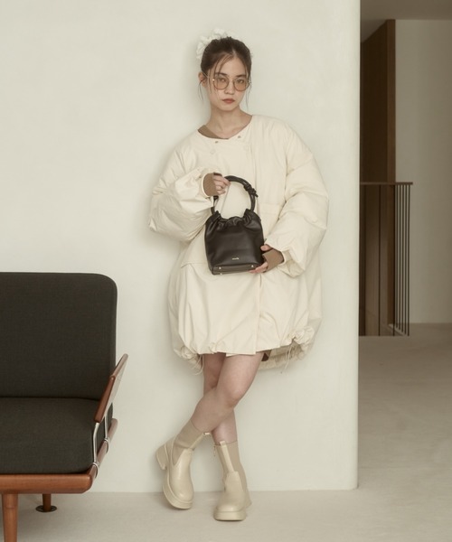 nunela（ヌネラ）の「デザインハンドバッグ【No.7】（ハンドバッグ・レディース・キャメル/ブラック/ナチュラル/イエロー/ブラウン・FREE）」の8枚目の写真