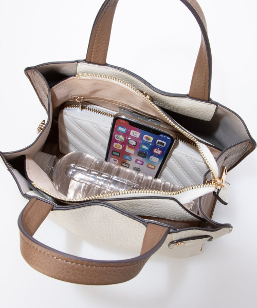 cache cache(カシュ カシュ)の「カシュカシュ cachecache / スクエア2wayミニバッグ(ハンドバッグ・レディース・ベージュ系その他/ワインレッド/ブラック/アイボリー・FREE)」の9枚目の写真