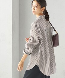 SHIPS | 〈手洗い可能〉ストライプ フロント ヨーク スタンドカラー シャツ(シャツ/ブラウス)