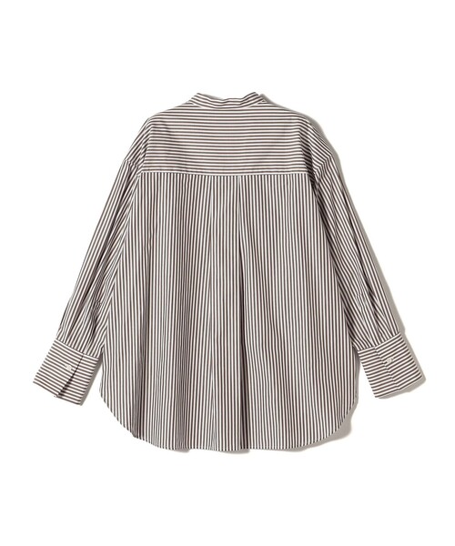 SHIPS(シップス)の「〈手洗い可能〉ストライプ フロント ヨーク スタンドカラー シャツ(シャツ/ブラウス・レディース・ブラウン系・ONE SIZE)」の19枚目の写真