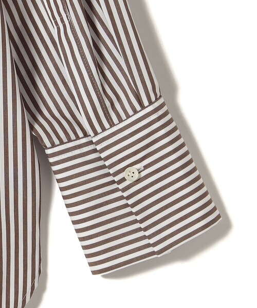 SHIPS(シップス)の「〈手洗い可能〉ストライプ フロント ヨーク スタンドカラー シャツ(シャツ/ブラウス・レディース・ブラウン系・ONE SIZE)」の22枚目の写真