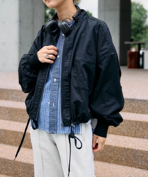 etsinta（エシンタ）の「【etsinta／エシンタ】リメイクドロストシャツブルゾン（ブルゾン・レディース・キャメル/ブラック/カーキ・ONE SIZE）」の10枚目の写真