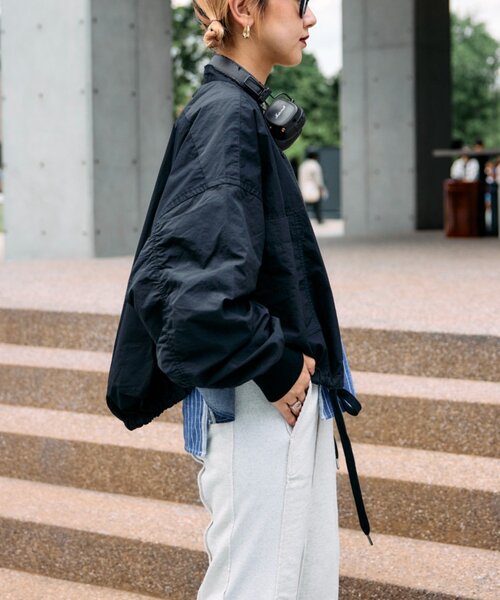 etsinta（エシンタ）の「【etsinta／エシンタ】リメイクドロストシャツブルゾン（ブルゾン・レディース・キャメル/ブラック/カーキ・ONE SIZE）」の6枚目の写真