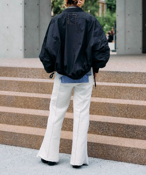 セール】【etsinta／エシンタ】リメイクドロストシャツブルゾン