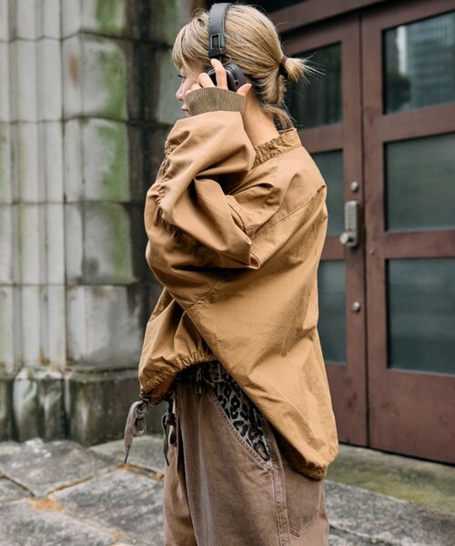 etsinta（エシンタ）の「【etsinta／エシンタ】リメイクドロストシャツブルゾン（ブルゾン・レディース・キャメル/ブラック/カーキ・ONE SIZE）」の22枚目の写真