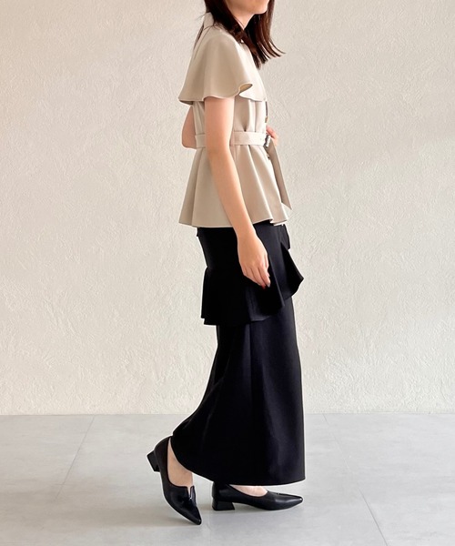 マチャット　アシメフリルスカート　ブラック 新品】アシメフリルスカート／マチャット Black