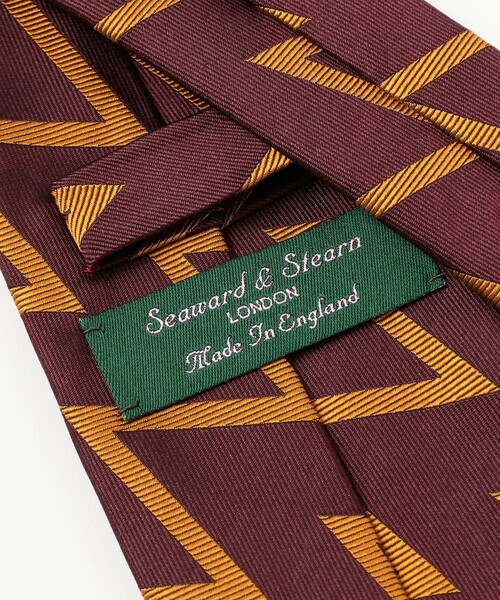 BEAMS F(ビームスエフ)の「Seaward & Stearn / シルク ジグザグ柄 ジャカード ネクタイ(ネクタイ・メンズ・ブルー/ワイン/ネイビー・ONE SIZE)」の5枚目の写真