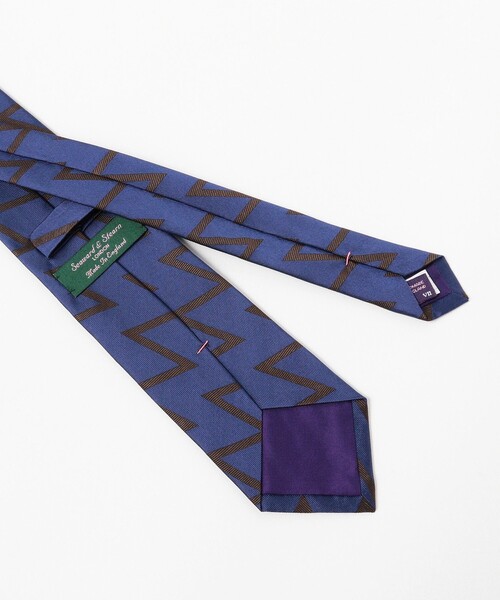 BEAMS F(ビームスエフ)の「Seaward & Stearn / シルク ジグザグ柄 ジャカード ネクタイ(ネクタイ・メンズ・ブルー/ワイン/ネイビー・ONE SIZE)」の7枚目の写真
