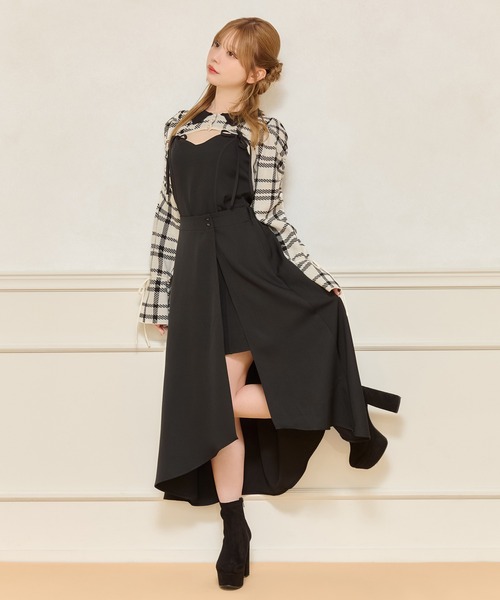 apres jour(アプレジュール)の「ミニキャミワンピース+ロングスカートSET(ワンピース・レディース・ブラック系その他/ブラック系その他2/ブラック・X-LARGE/フリー)」の2枚目の写真