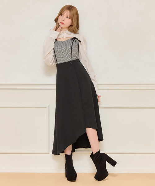 apres jour(アプレジュール)の「ミニキャミワンピース+ロングスカートSET(ワンピース・レディース・ブラック系その他/ブラック系その他2/ブラック・X-LARGE/フリー)」の7枚目の写真
