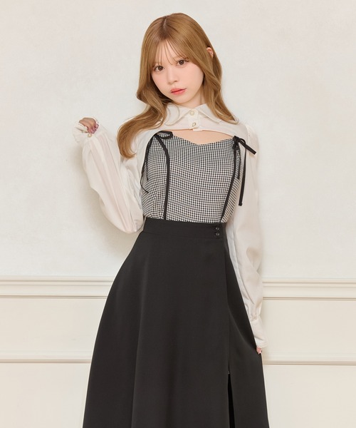 apres jour(アプレジュール)の「ミニキャミワンピース+ロングスカートSET(ワンピース・レディース・ブラック系その他/ブラック系その他2/ブラック・X-LARGE/フリー)」の22枚目の写真