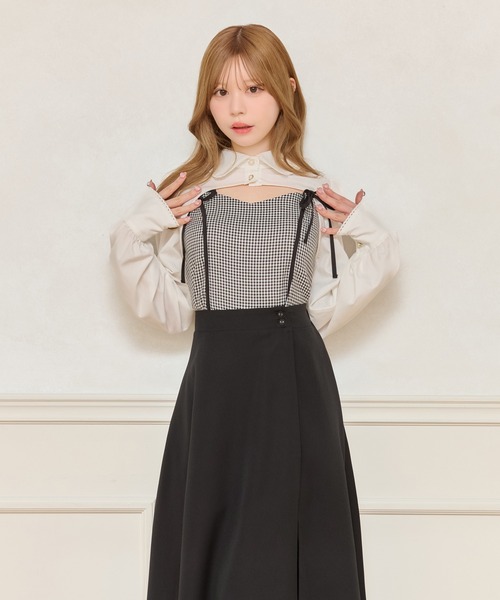 apres jour(アプレジュール)の「ミニキャミワンピース+ロングスカートSET(ワンピース・レディース・ブラック系その他/ブラック系その他2/ブラック・X-LARGE/フリー)」の11枚目の写真