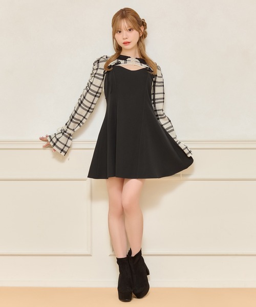 apres jour(アプレジュール)の「ミニキャミワンピース+ロングスカートSET(ワンピース・レディース・ブラック系その他/ブラック系その他2/ブラック・X-LARGE/フリー)」の5枚目の写真