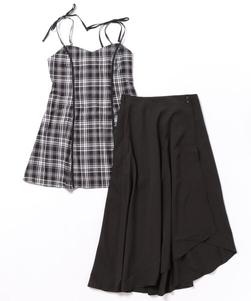 apres jour(アプレジュール)の「ミニキャミワンピース+ロングスカートSET(ワンピース・レディース・ブラック系その他/ブラック系その他2/ブラック・X-LARGE/フリー)」の16枚目の写真