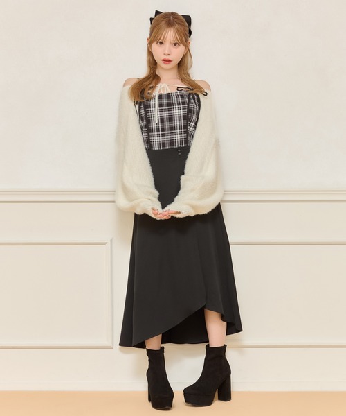 apres jour(アプレジュール)の「ミニキャミワンピース+ロングスカートSET(ワンピース・レディース・ブラック系その他/ブラック系その他2/ブラック・X-LARGE/フリー)」の14枚目の写真