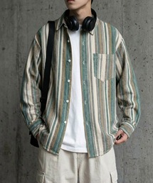 REBALANCE（リバランス）の「メンズヴィンテージ風ストライプシャツ（シャツ/ブラウス）」
