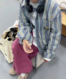 REBALANCE（リバランス）の「メンズヴィンテージ風ストライプシャツ（シャツ/ブラウス）」