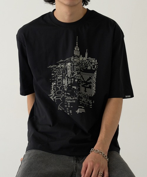 ZOO YORK(ズーヨーク)の「【ZOO YORK】ドットプリント 短丈Tシャツ Z2507(Tシャツ/カットソー・メンズ・ホワイト/ブラック・M/L)」の9枚目の写真