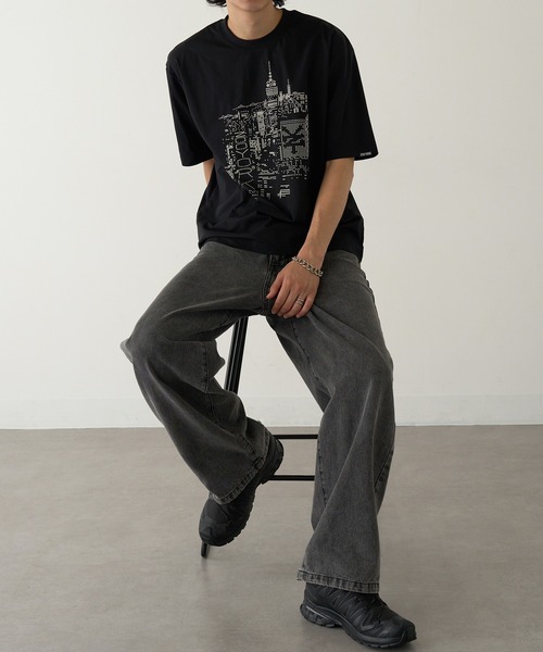 ZOO YORK(ズーヨーク)の「【ZOO YORK】ドットプリント 短丈Tシャツ Z2507(Tシャツ/カットソー・メンズ・ホワイト/ブラック・M/L)」の11枚目の写真