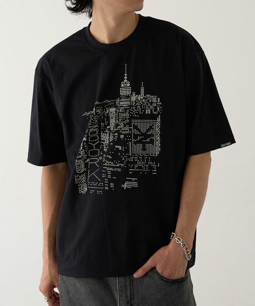 ZOO YORK(ズーヨーク)の「【ZOO YORK】ドットプリント 短丈Tシャツ Z2507(Tシャツ/カットソー・メンズ・ホワイト/ブラック・M/L)」の10枚目の写真