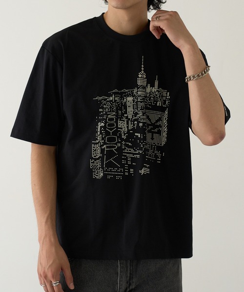 ZOO YORK(ズーヨーク)の「【ZOO YORK】ドットプリント 短丈Tシャツ Z2507(Tシャツ/カットソー・メンズ・ホワイト/ブラック・M/L)」の8枚目の写真