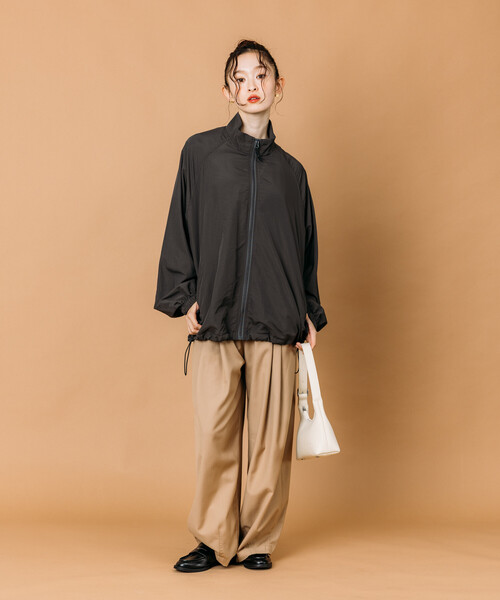 セール】限定展開 リラックスフィット スタンドカラー ナイロン ジップ