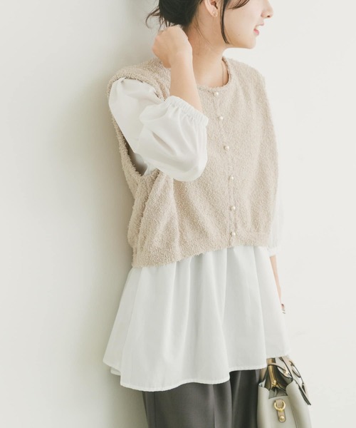 ITEMS URBANRESEARCH(アイテムズ アーバンリサーチ)の「ニットドッキングチュニック(チュニック・レディース・グレー系その他/ブラック・FREE)」の10枚目の写真