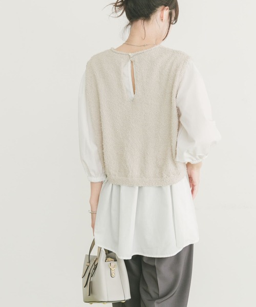 ITEMS URBANRESEARCH(アイテムズ アーバンリサーチ)の「ニットドッキングチュニック(チュニック・レディース・グレー系その他/ブラック・FREE)」の11枚目の写真