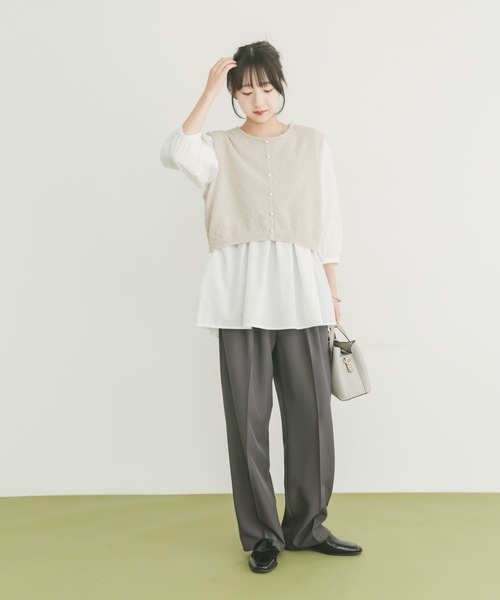 ITEMS URBANRESEARCH(アイテムズ アーバンリサーチ)の「ニットドッキングチュニック(チュニック・レディース・グレー系その他/ブラック・FREE)」の12枚目の写真