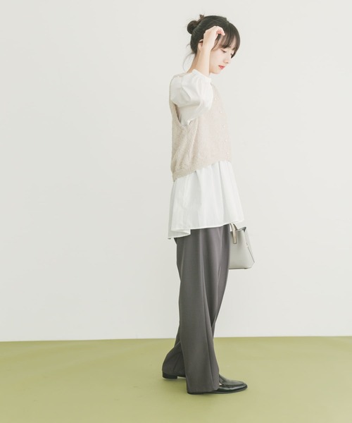 ITEMS URBANRESEARCH(アイテムズ アーバンリサーチ)の「ニットドッキングチュニック(チュニック・レディース・グレー系その他/ブラック・FREE)」の13枚目の写真