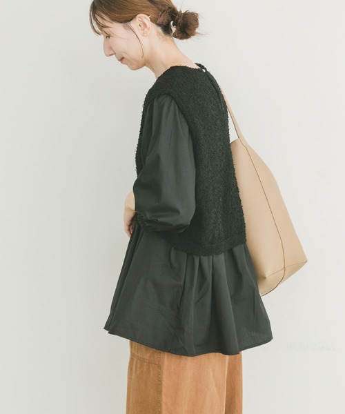 ITEMS URBANRESEARCH(アイテムズ アーバンリサーチ)の「ニットドッキングチュニック(チュニック・レディース・グレー系その他/ブラック・FREE)」の16枚目の写真