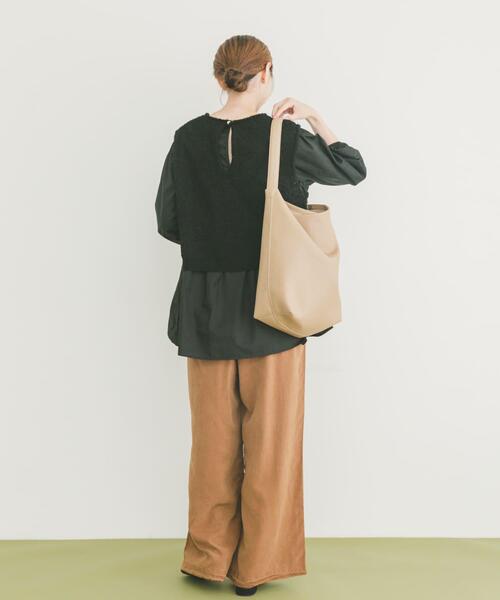 ITEMS URBANRESEARCH（アイテムズ アーバンリサーチ）の「ニットドッキングチュニック（チュニック・レディース・グレー系その他/ブラック・FREE）」の20枚目の写真
