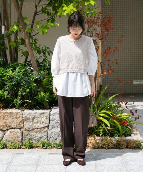 ITEMS URBANRESEARCH(アイテムズ アーバンリサーチ)の「ニットドッキングチュニック(チュニック・レディース・グレー系その他/ブラック・FREE)」の8枚目の写真