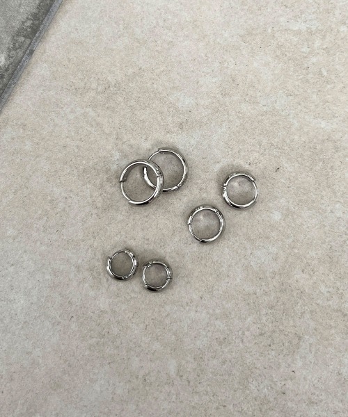 CEMONEMO(セモネモ)の「【金属アレルギー対応】 シンプル フープ ピアス 3セット / サージカルステンレス316L(ピアス(両耳用)・レディース・ゴールド/シルバー・FREE)」の22枚目の写真