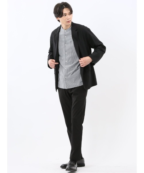 m.f.editorial(エムエフエディトリアル)の「パンツ メンズ ストレッチ 抗菌防臭 スリム トラウザー テーパード ツイル クロスストレッチ(チノパンツ・メンズ・ブラック/ネイビー・X-LARGE/MEDIUM/LARGE/S)」の13枚目の写真