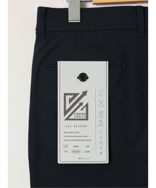 m.f.editorial(エムエフエディトリアル)の「パンツ メンズ ストレッチ 抗菌防臭 スリム トラウザー テーパード ツイル クロスストレッチ(チノパンツ・メンズ・ブラック/ネイビー・X-LARGE/MEDIUM/LARGE/S)」の17枚目の写真