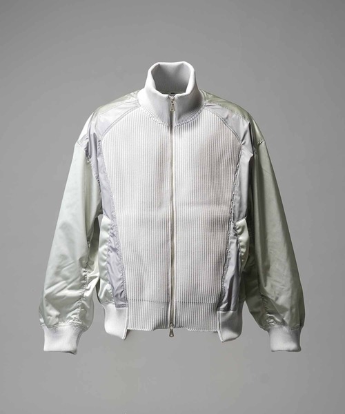 MAISON SPECIAL（メゾンスペシャル）の「《UNISEX》Knit Combination Prime-Over Drivers Knit Blouson/ニットコンビプライムオーバードライバーズニットブルゾン【MAISON SPECIAL/メゾンスペシャル】（ニット/セーター・メンズ・シルバー/ブラック/バーガンディー・0/1/2）」の16枚目の写真