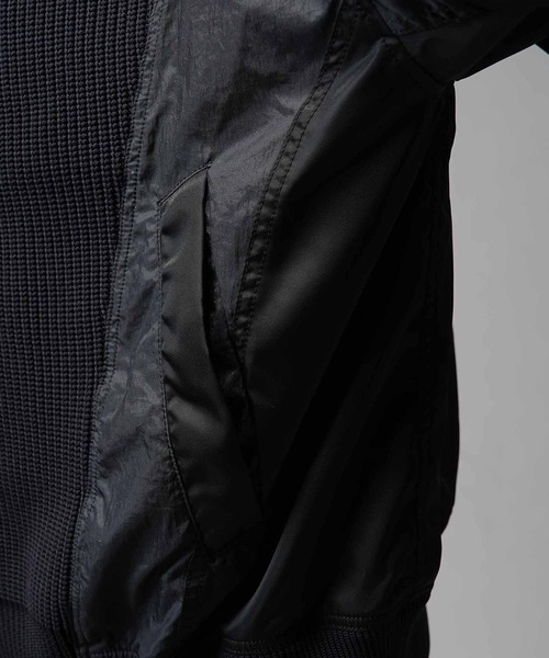 MAISON SPECIAL（メゾンスペシャル）の「《UNISEX》Knit Combination Prime-Over Drivers Knit Blouson/ニットコンビプライムオーバードライバーズニットブルゾン【MAISON SPECIAL/メゾンスペシャル】（ニット/セーター・メンズ・シルバー/ブラック/バーガンディー・0/1/2）」の11枚目の写真