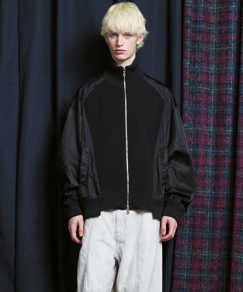 UNISEX》Knit Combination Prime-Over Drivers Knit Blouson/ニット