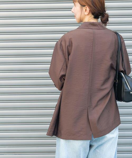 ITEMS URBANRESEARCH（アイテムズ アーバンリサーチ）の「シアージャケット（その他アウター・レディース・ブラック/グレー系その他/ブラウン・FREE）」の6枚目の写真