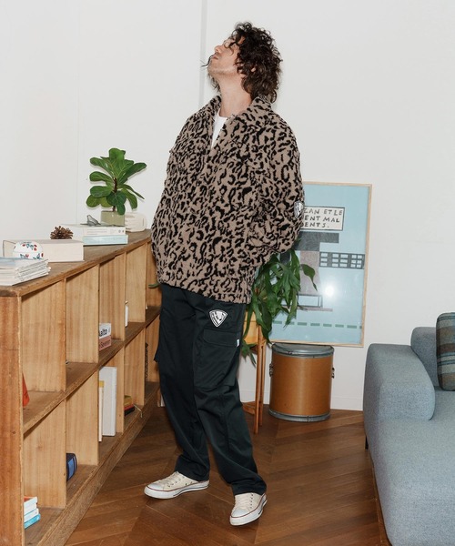 No Rain No Rainbow(ノーレインノーレインボー)の「mj11038-leopard boa CPO jacket ジャケット(NR25W-02)(ミリタリージャケット・メンズ・レオパード/アニマル・S/M/L/XL)」の7枚目の写真