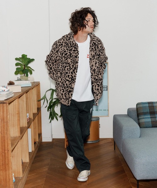 No Rain No Rainbow(ノーレインノーレインボー)の「mj11038-leopard boa CPO jacket ジャケット(NR25W-02)(ミリタリージャケット・メンズ・レオパード/アニマル・S/M/L/XL)」の9枚目の写真