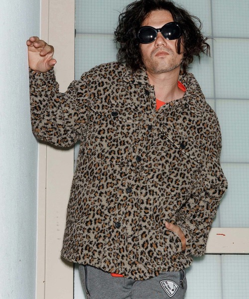 No Rain No Rainbow(ノーレインノーレインボー)の「mj11038-leopard boa CPO jacket ジャケット(NR25W-02)(ミリタリージャケット・メンズ・レオパード/アニマル・S/M/L/XL)」の11枚目の写真