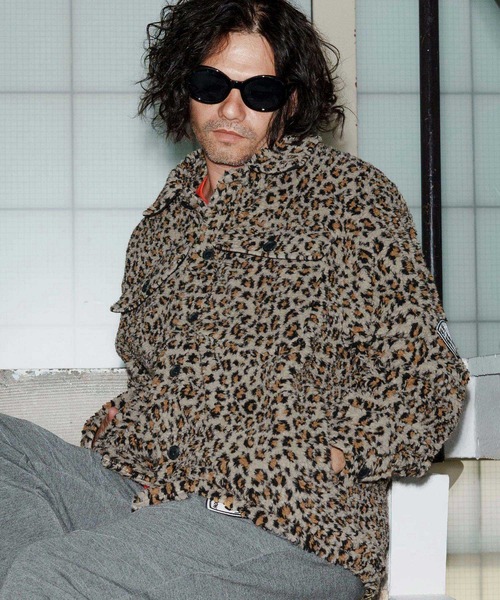 No Rain No Rainbow(ノーレインノーレインボー)の「mj11038-leopard boa CPO jacket ジャケット(NR25W-02)(ミリタリージャケット・メンズ・レオパード/アニマル・S/M/L/XL)」の13枚目の写真