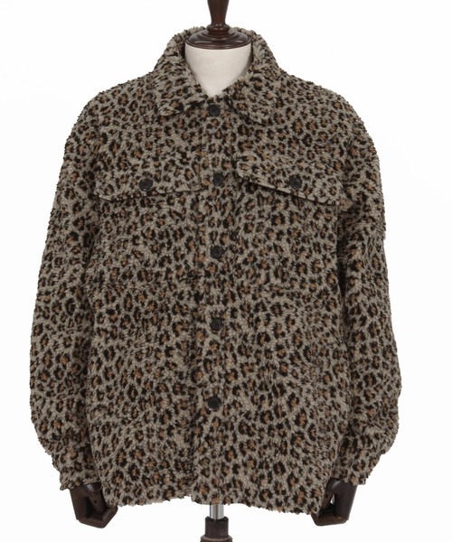 No Rain No Rainbow(ノーレインノーレインボー)の「mj11038-leopard boa CPO jacket ジャケット(NR25W-02)(ミリタリージャケット・メンズ・レオパード/アニマル・S/M/L/XL)」の17枚目の写真